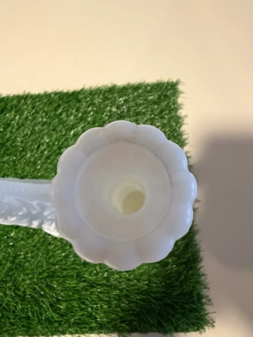 White Decorative Milk Glass‎ Bud Vases - Pair